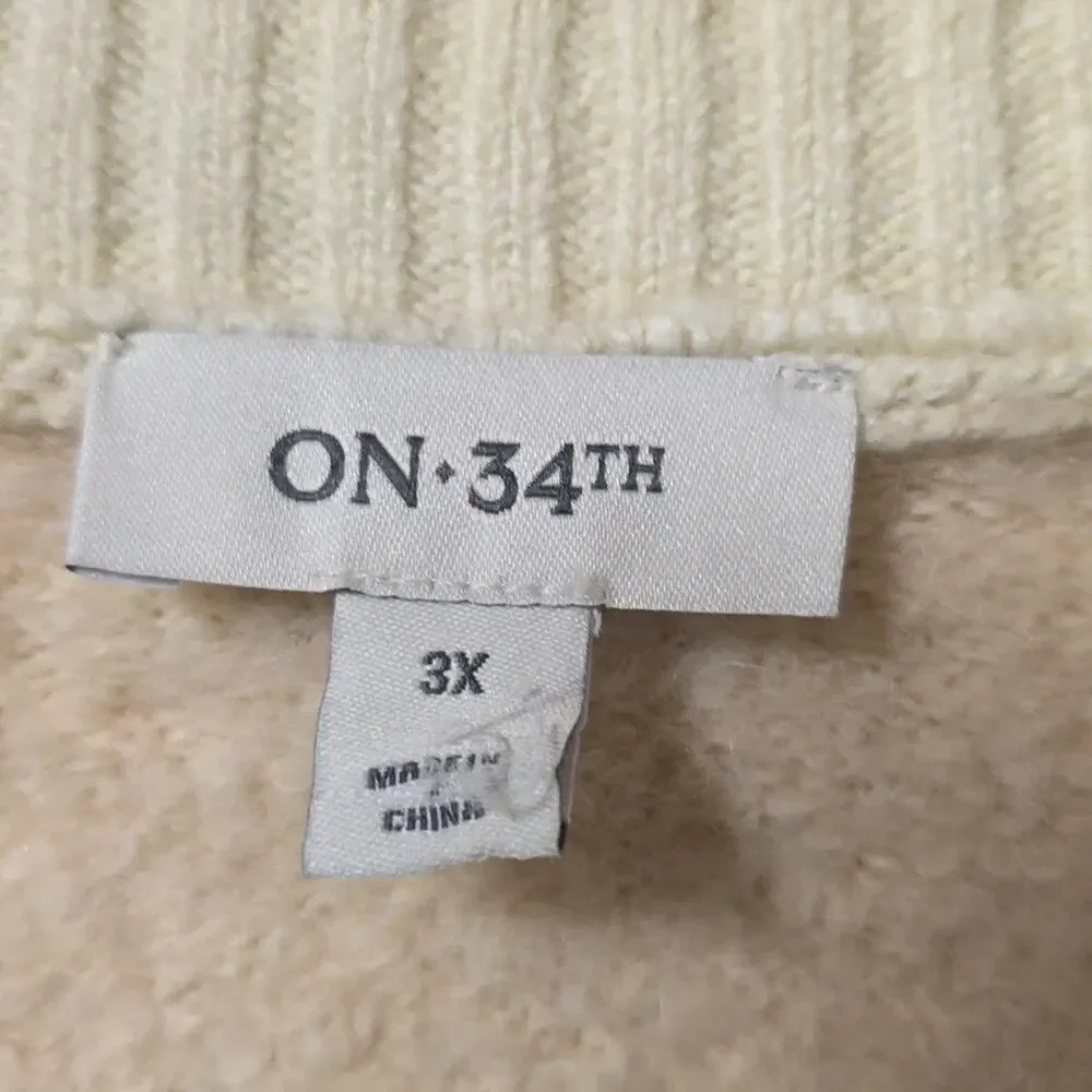 On 34th Booucle Cozy Bomber Jacket Womens Size 3X